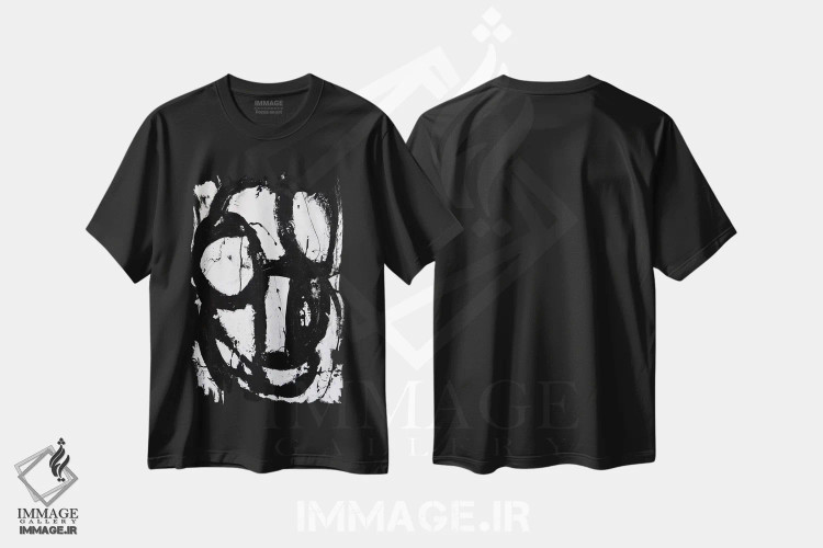 تیشرت مشکی طرح دار تک پیک ۳ اثر ارین اشلی | فروشگاه ایماژ