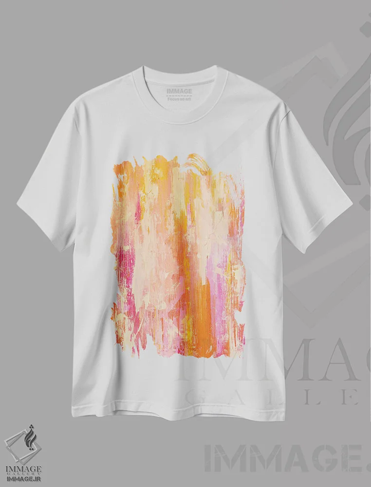تیشرت سفید طرح دار تجدید طعم تند، آبستره اثر ارین اشلی | immage.ir