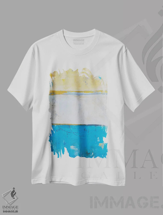 تیشرت سفید طرح دار عرشهٔ بالا اثر ارین اشلی | فروشگاه ایماژ