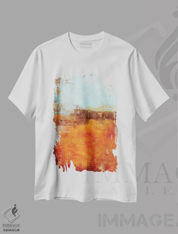 تیشرت سفید طرح دار لحظه ای پیش از آن اثر ارین اشلی | فروشگاه ایماژ