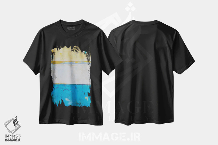 تیشرت مشکی طرح دار عرشهٔ بالا اثر ارین اشلی | immage.ir
