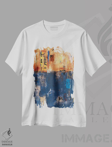 تیشرت سفید طرح دار سفر جاده ای اثر ارین اشلی | فروشگاه ایماژ
