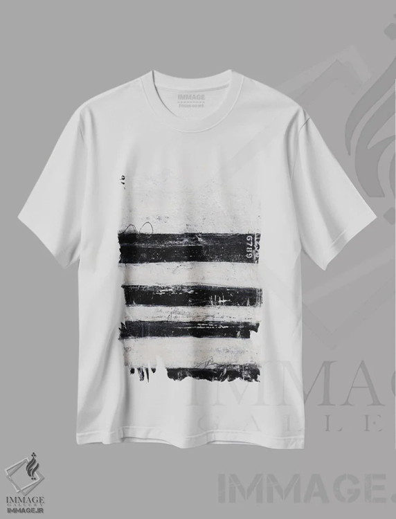 تیشرت سفید طرح دار چهار راه اثر ارین اشلی | فروشگاه ایماژ