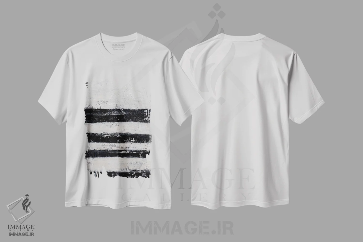 تیشرت سفید طرح دار چهار راه اثر ارین اشلی | فروشگاه ایماژ