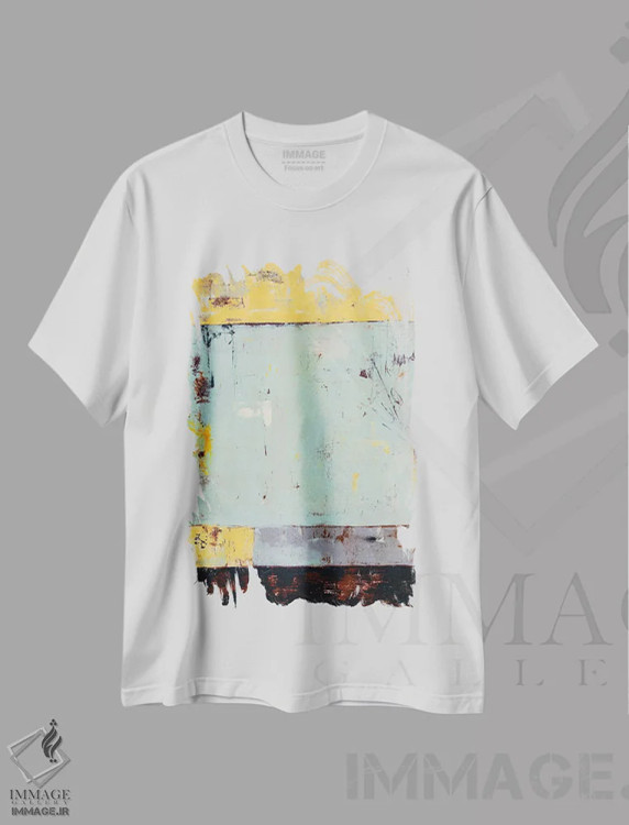 تیشرت سفید طرح دار مرز بیرونی اثر ارین اشلی | فروشگاه ایماژ