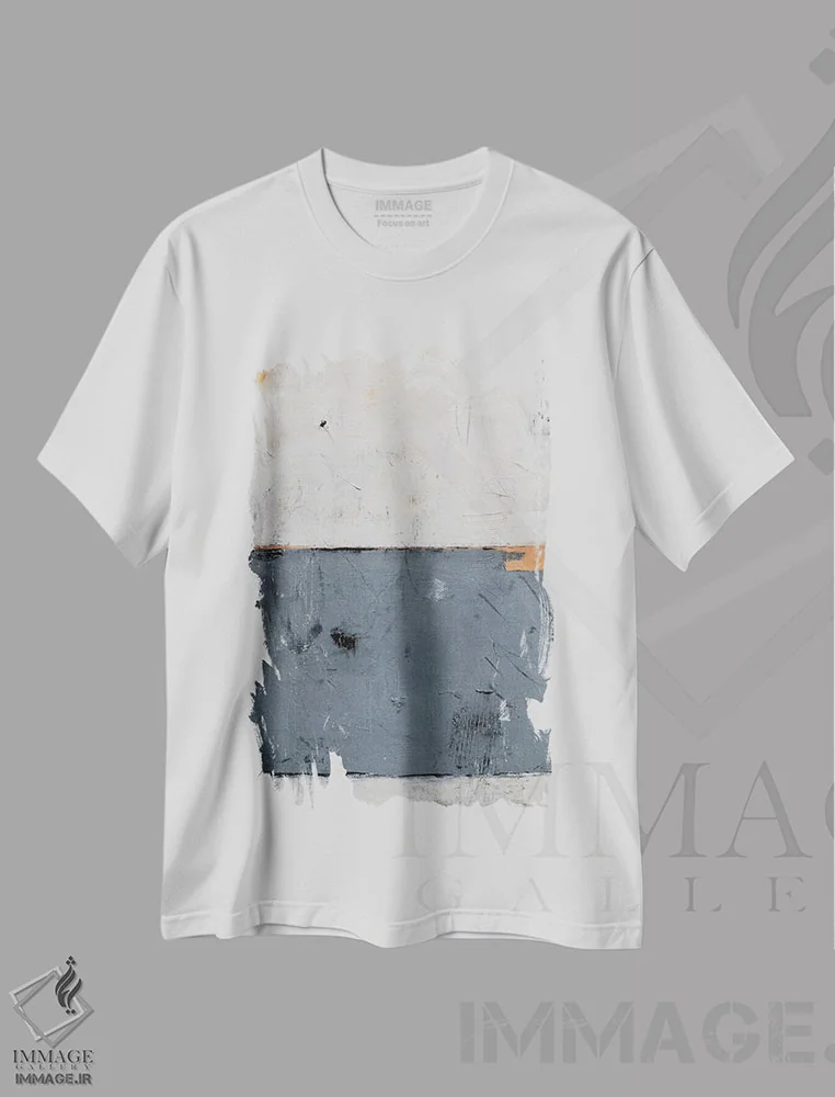 تیشرت سفید طرح دار از ظهر تا ساعت ۹، آبستره اثر ارین اشلی | immage.ir