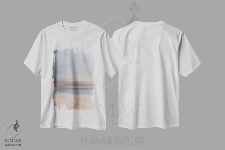 تیشرت سفید طرح دار نسیم دریا اثر ارین اشلی | فروشگاه ایماژ