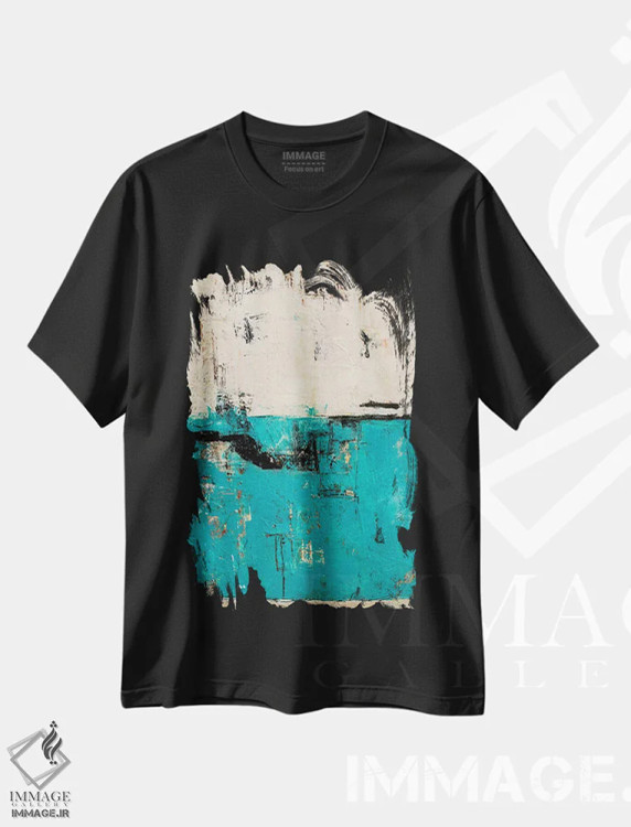 تیشرت مشکی طرح دار دنبال کردن لحظه اثر ارین اشلی | immage.ir