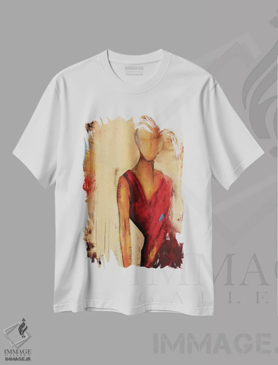 تیشرت سفید طرح دار دلت برای من تنگ نمی شود، دکور معاصر اثر ارین اشلی | immage.ir