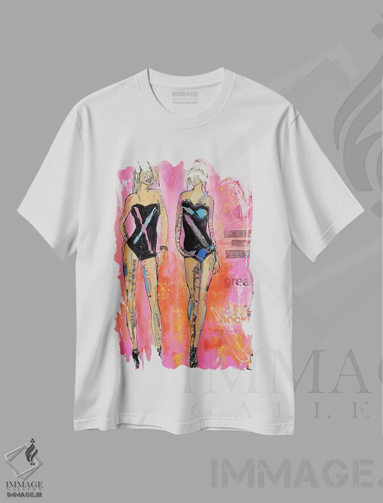 تیشرت سفید طرح دار دختران وست اند، تزئینی اثر ارین اشلی | فروشگاه ایماژ