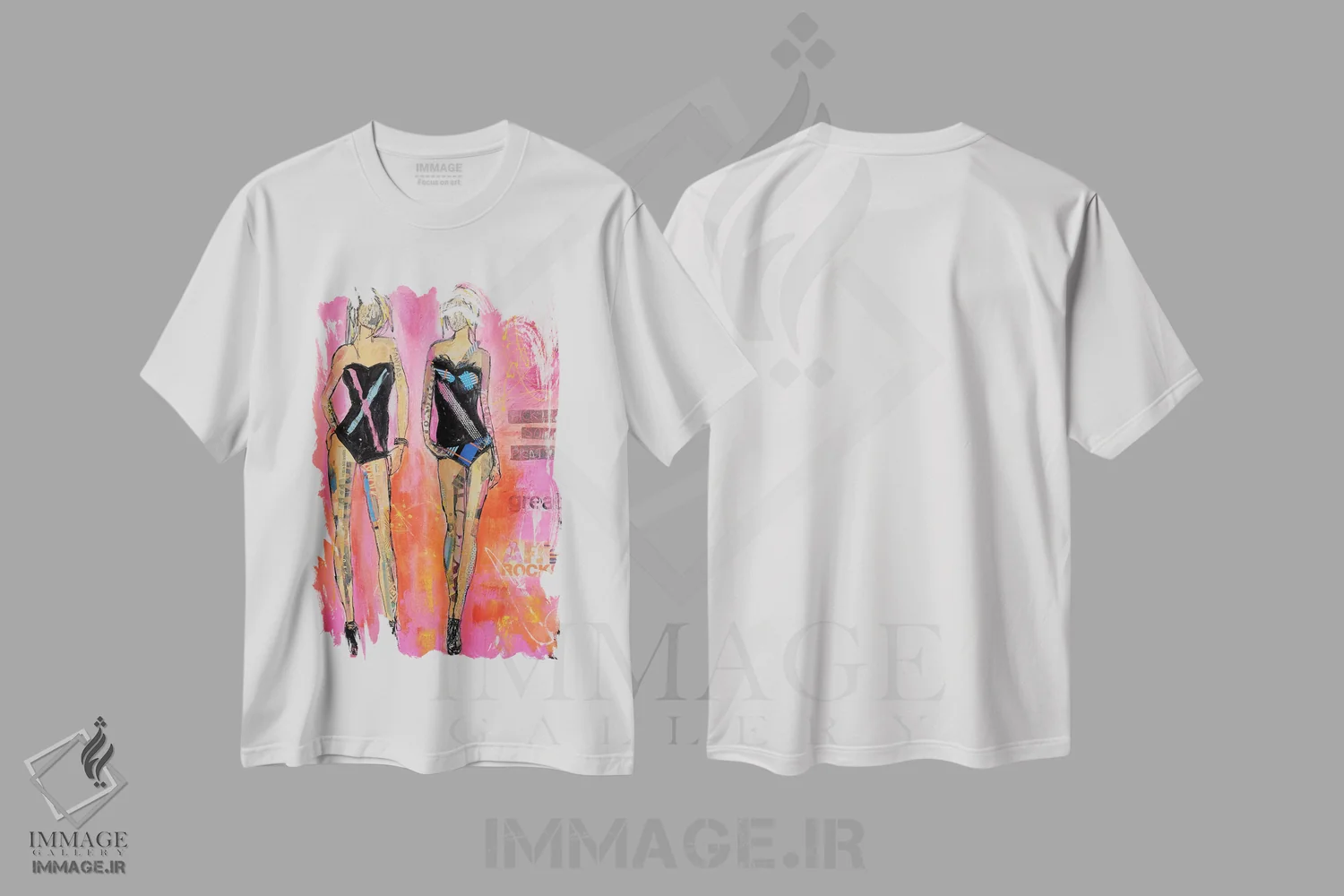 تیشرت سفید طرح دار دختران وست اند، تزئینی اثر ارین اشلی | فروشگاه ایماژ