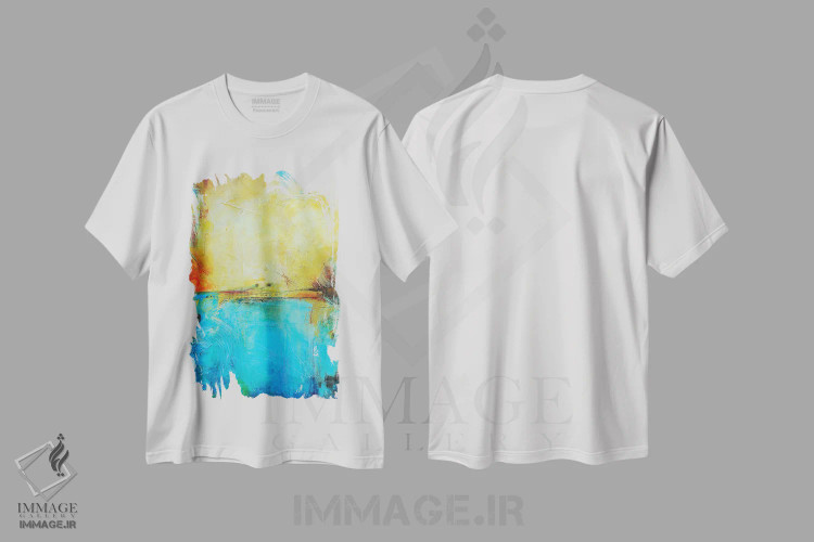 تیشرت سفید طرح دار عرشه ۸۴ اثر ارین اشلی | immage.ir