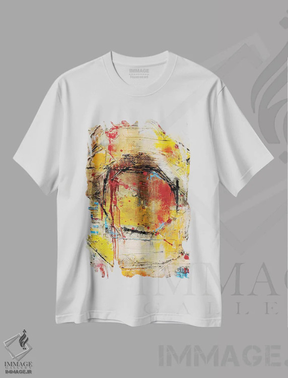 تیشرت سفید طرح دار هشت ضلعی اثر ارین اشلی | immage.ir