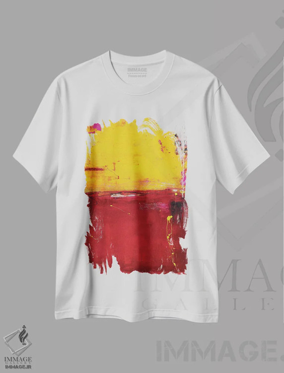 تیشرت سفید طرح دار روبی غروب اثر ارین اشلی | فروشگاه ایماژ