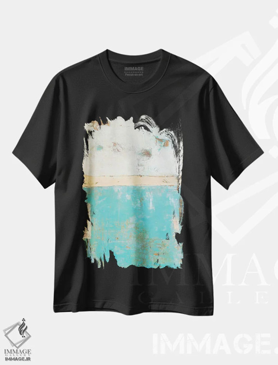 تیشرت مشکی طرح دار خیابان عتیقه جات اثر ارین اشلی | immage.ir