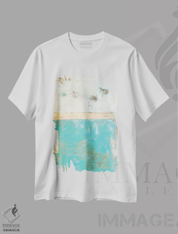 تیشرت سفید طرح دار خیابان عتیقه جات اثر ارین اشلی | فروشگاه ایماژ