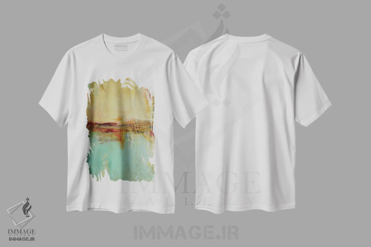 تیشرت سفید طرح دار داستان سمت شرق اثر ارین اشلی | immage.ir
