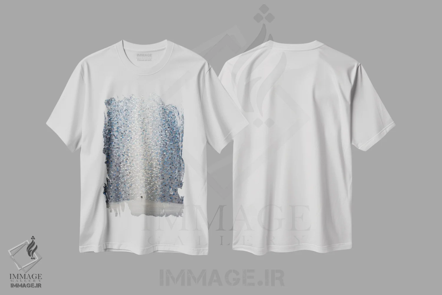 تیشرت سفید طرح دار سرخوشی، آبستره اثر اکاترینا ارمیلکینا | immage.ir