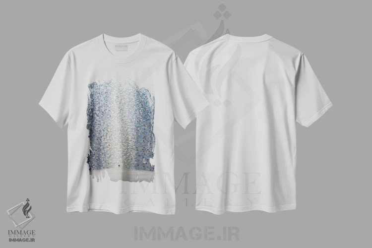 تیشرت سفید طرح دار سرخوشی، آبستره اثر اکاترینا ارمیلکینا | immage.ir
