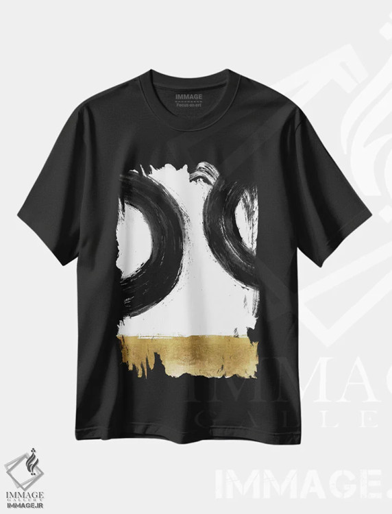 تیشرت مشکی طرح دار جاذبه ۲ اثر الی رابرتز | immage.ir