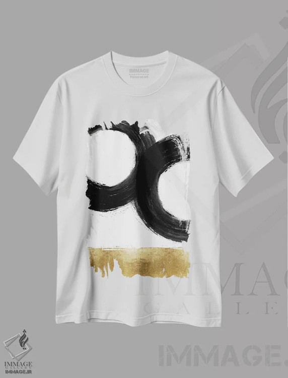 تیشرت سفید طرح دار جاذبه ۳ اثر الی رابرتز | immage.ir