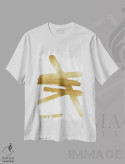 تیشرت سفید طرح دار چهارراه های طلایی II، آبستره اثر الی رابرتز | فروشگاه ایماژ