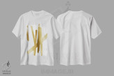 تیشرت سفید طرح دار چهارراه های طلایی IV، آبستره اثر الی رابرتز | فروشگاه ایماژ