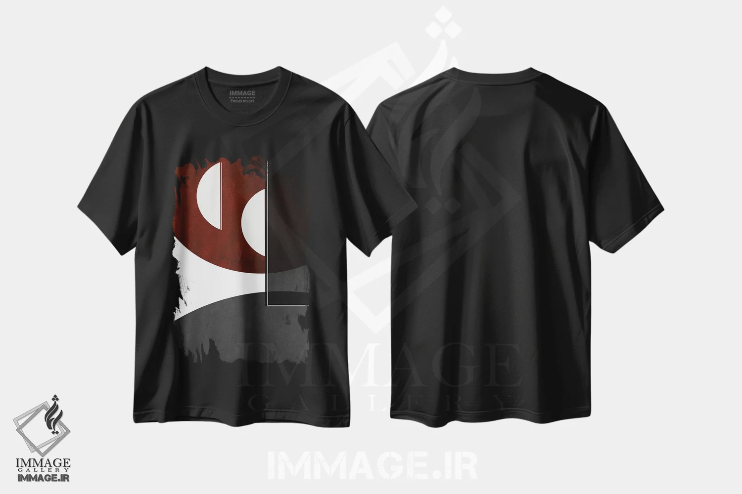 تیشرت مشکی طرح دار پنجره ها اثر روبرتو مورو | immage.ir
