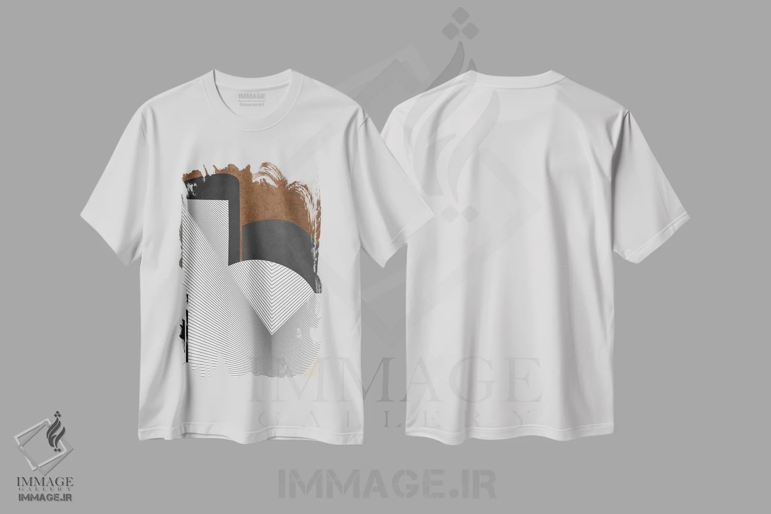 تیشرت سفید طرح دار اختلاف منظر اثر روبرتو مورو | immage.ir