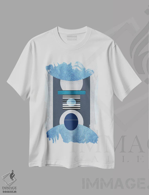 تیشرت سفید طرح دار چندگانه II اثر روبرتو مورو | immage.ir