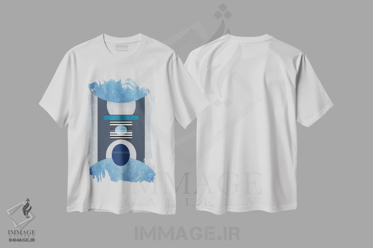 تیشرت سفید طرح دار چندگانه II اثر روبرتو مورو | immage.ir