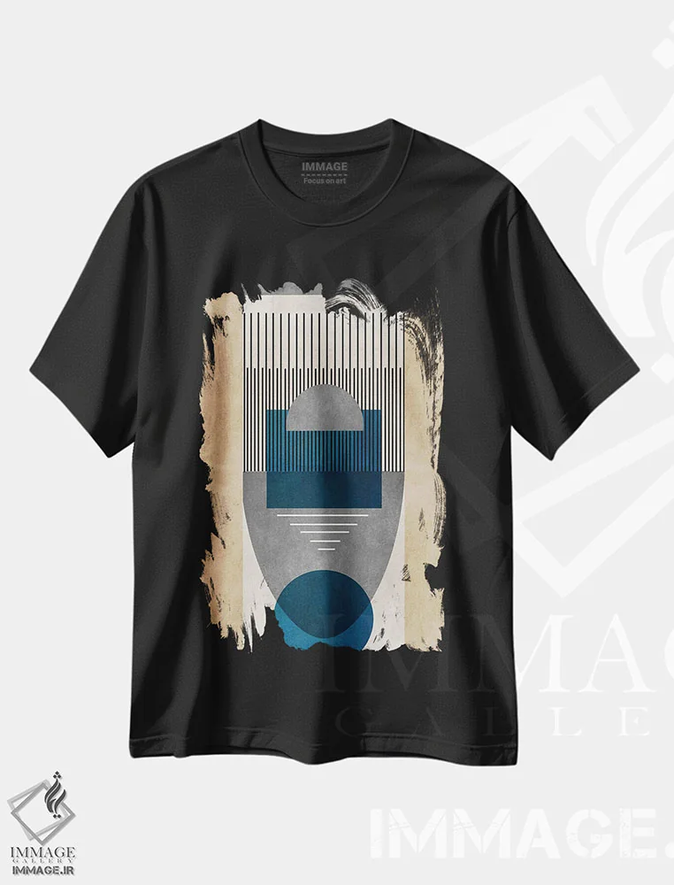 تیشرت مشکی طرح دار پیوند II اثر روبرتو مورو | فروشگاه ایماژ