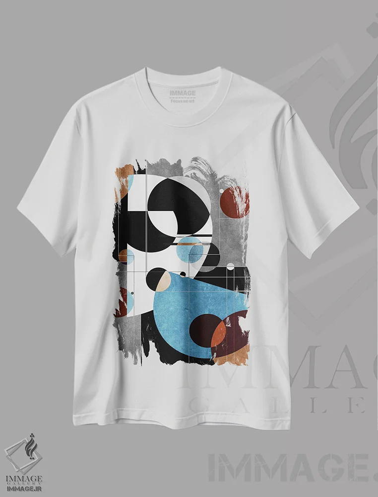 تیشرت سفید طرح دار متمایز اثر روبرتو مورو | فروشگاه ایماژ