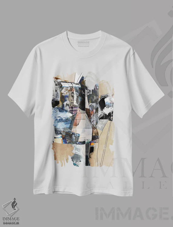 تیشرت سفید طرح دار پیاده روی اثر روبرتو مورو | immage.ir