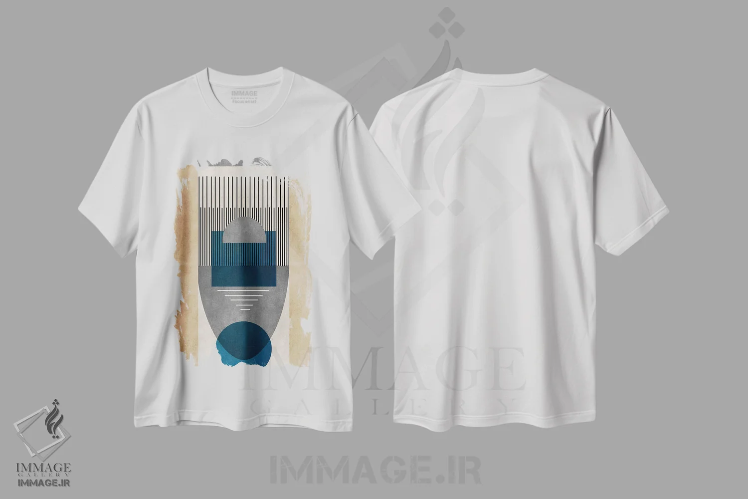 تیشرت سفید طرح دار پیوند II اثر روبرتو مورو | immage.ir