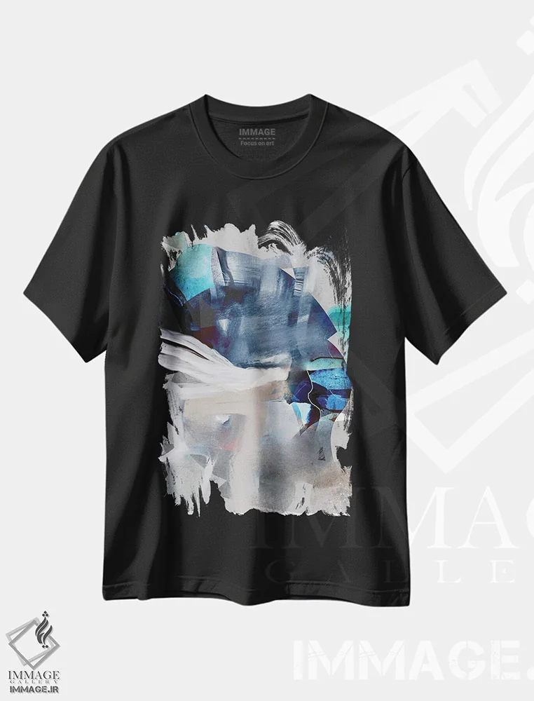 تیشرت مشکی طرح دار ادراک اثر روبرتو مورو | فروشگاه ایماژ