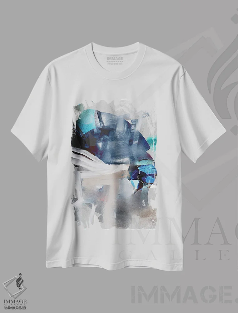 تیشرت سفید طرح دار ادراک اثر روبرتو مورو | immage.ir