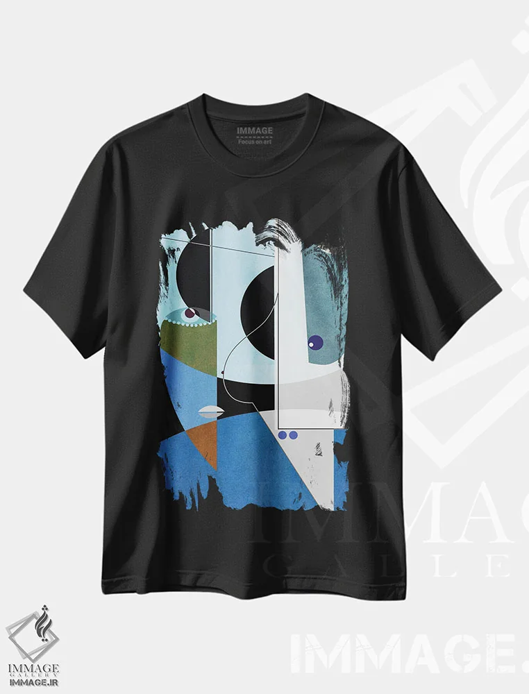 تیشرت مشکی طرح دار نمایش اثر روبرتو مورو | فروشگاه ایماژ