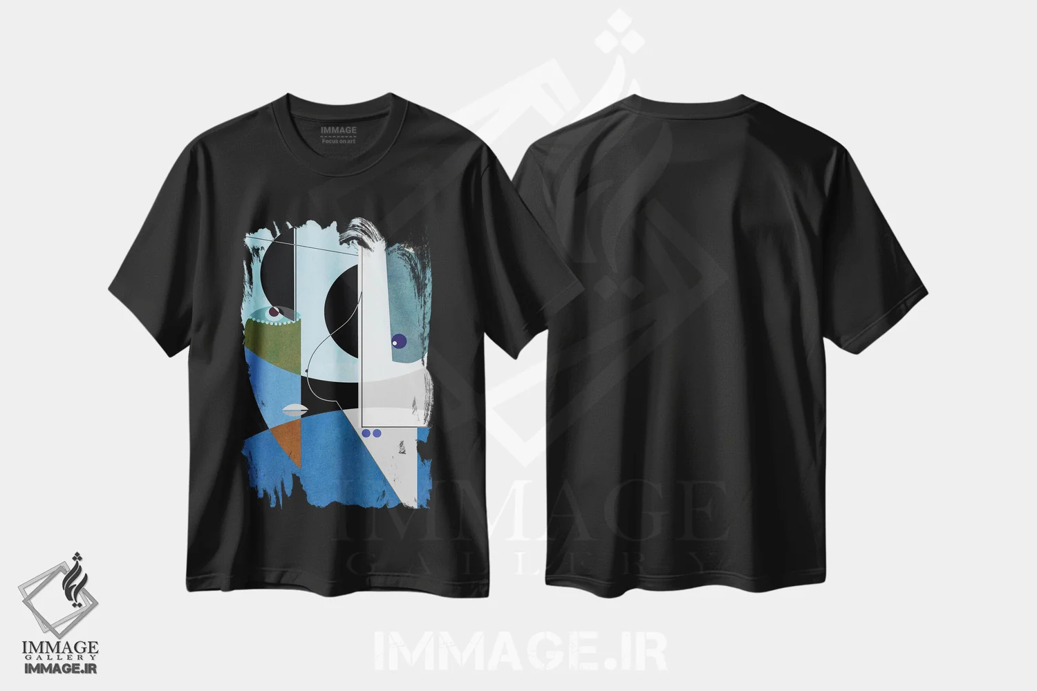 تیشرت مشکی طرح دار نمایش اثر روبرتو مورو | فروشگاه ایماژ
