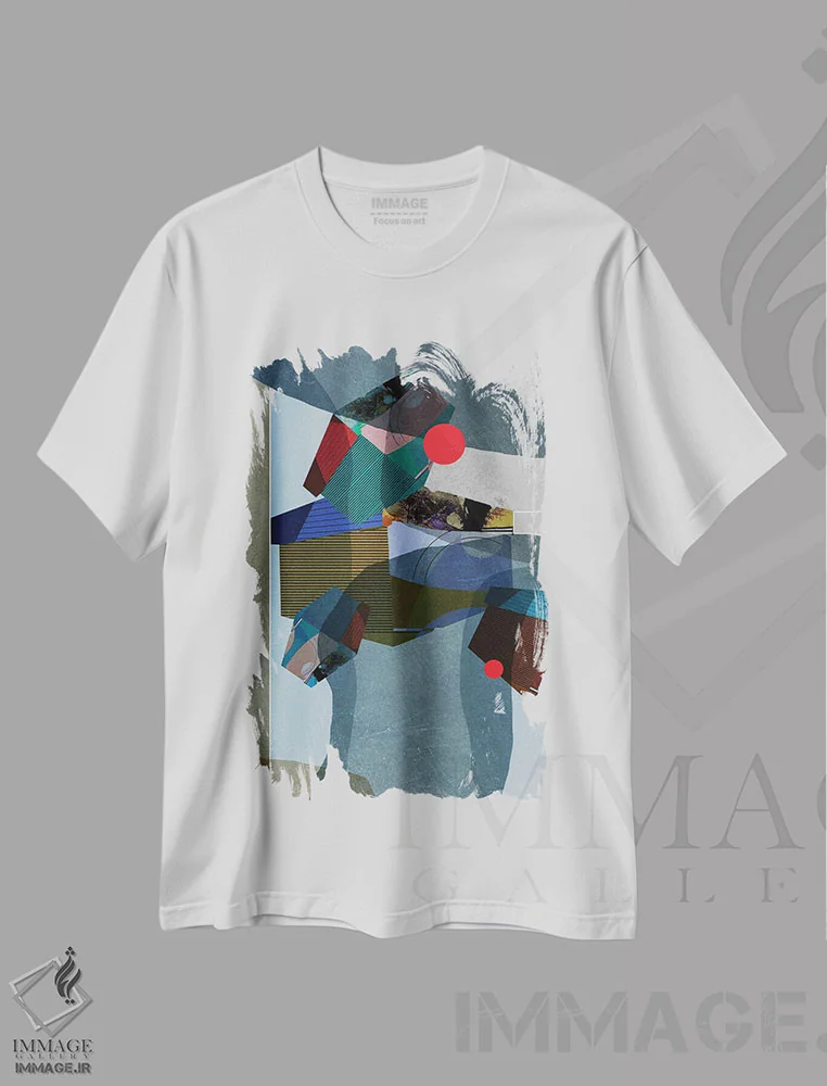 تیشرت سفید طرح دار خوش اندام اثر روبرتو مورو | immage.ir