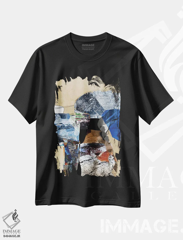 تیشرت مشکی طرح دار حدس بزن چه چیزی اثر روبرتو مورو | فروشگاه ایماژ