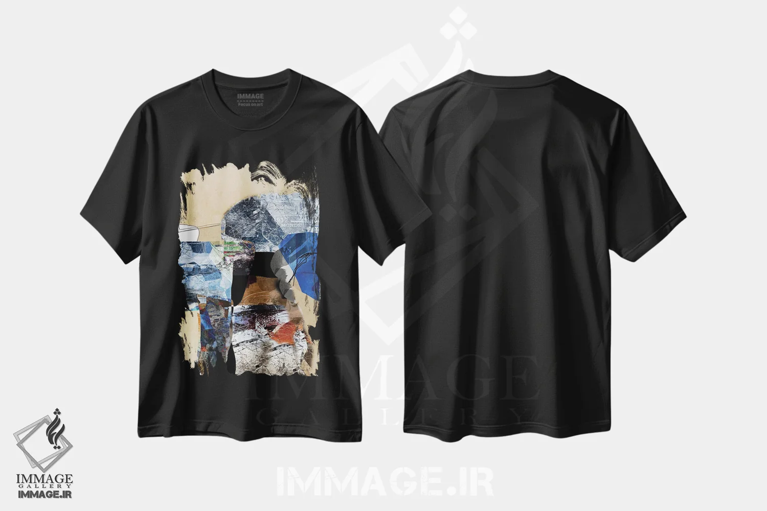تیشرت مشکی طرح دار حدس بزن چه چیزی اثر روبرتو مورو | فروشگاه ایماژ