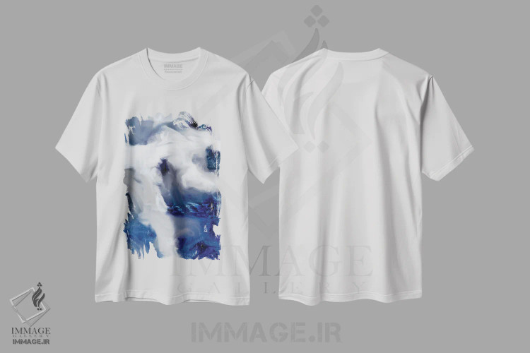 تیشرت سفید طرح دار نسیم اثر روبرتو مورو | immage.ir