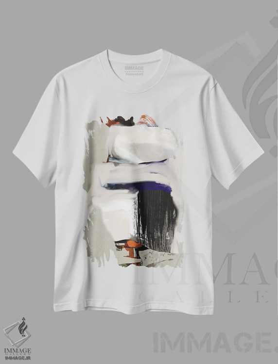 تیشرت سفید طرح دار در حال ظهور III اثر روبرتو مورو | فروشگاه ایماژ