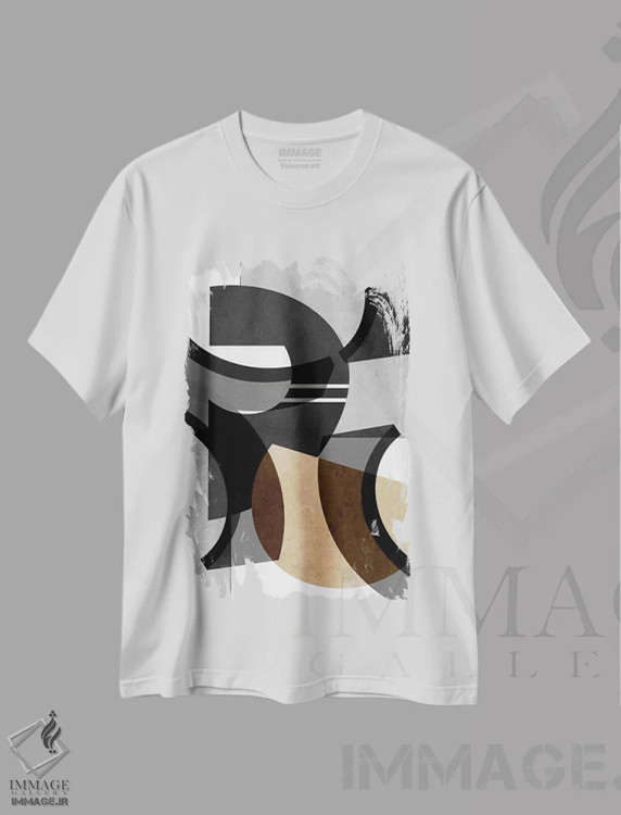تیشرت سفید طرح دار ریشه دار اثر روبرتو مورو | immage.ir