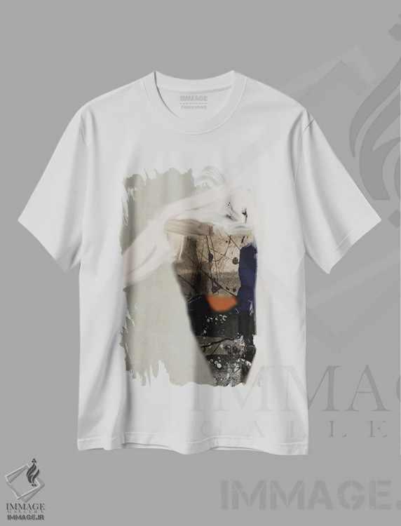 تیشرت سفید طرح دار در حال ظهور II اثر روبرتو مورو | immage.ir