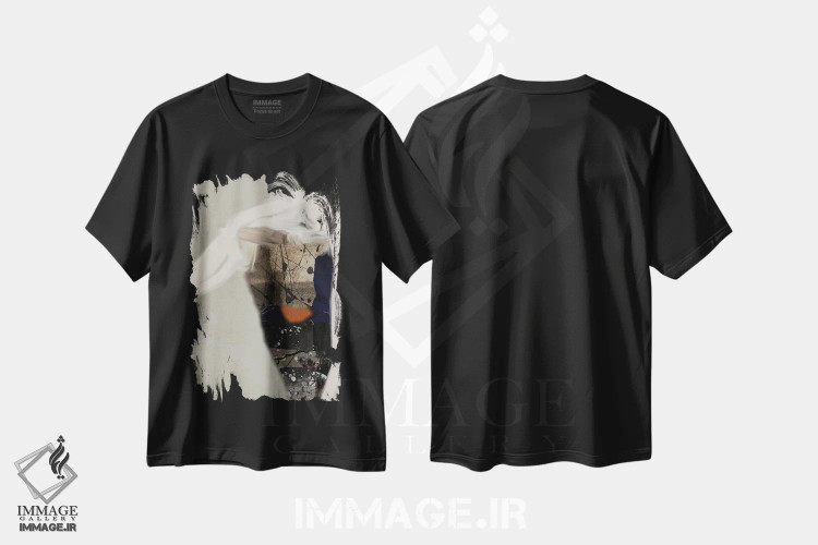 تیشرت مشکی طرح دار در حال ظهور II اثر روبرتو مورو | فروشگاه ایماژ