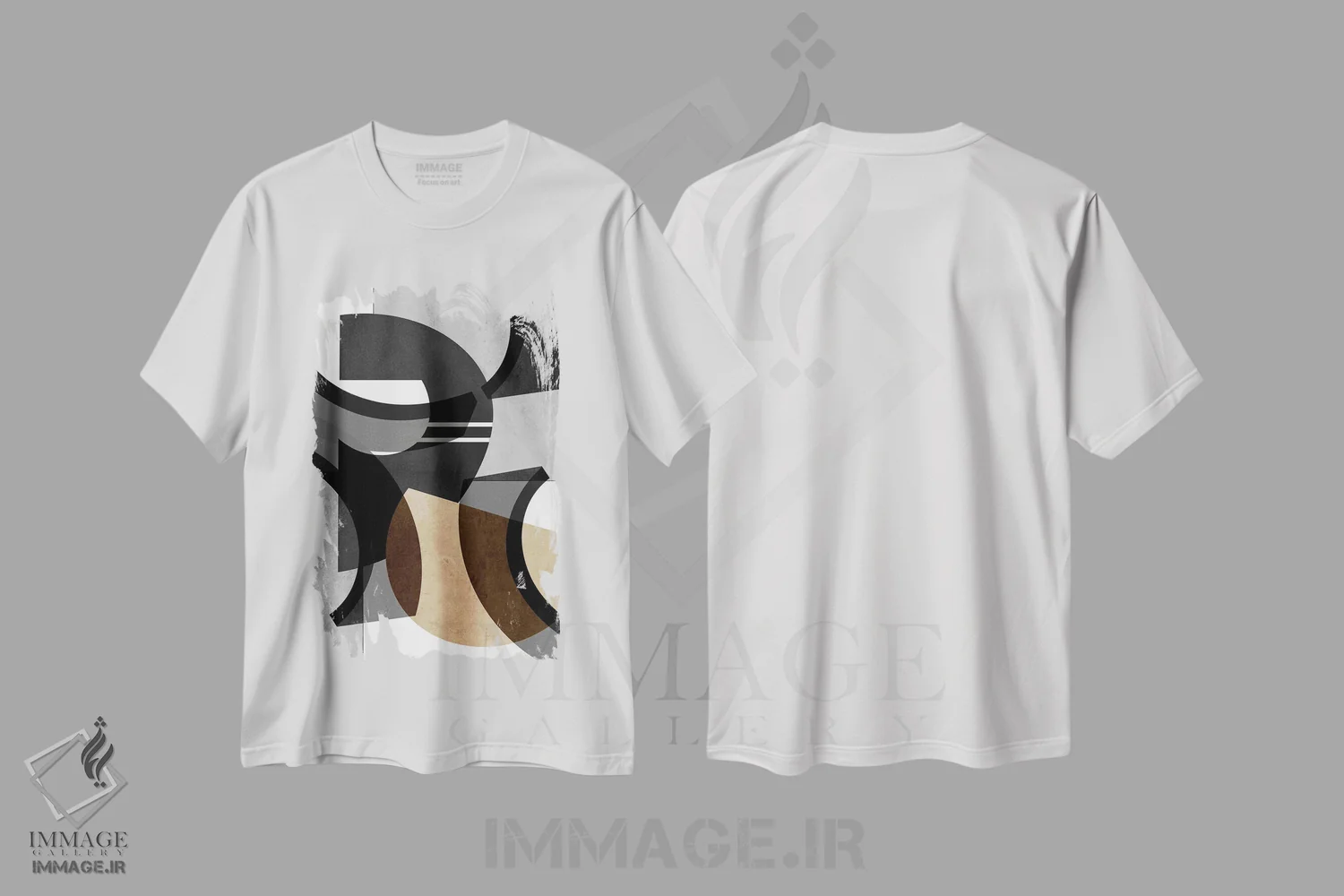 تیشرت سفید طرح دار ریشه دار اثر روبرتو مورو | immage.ir