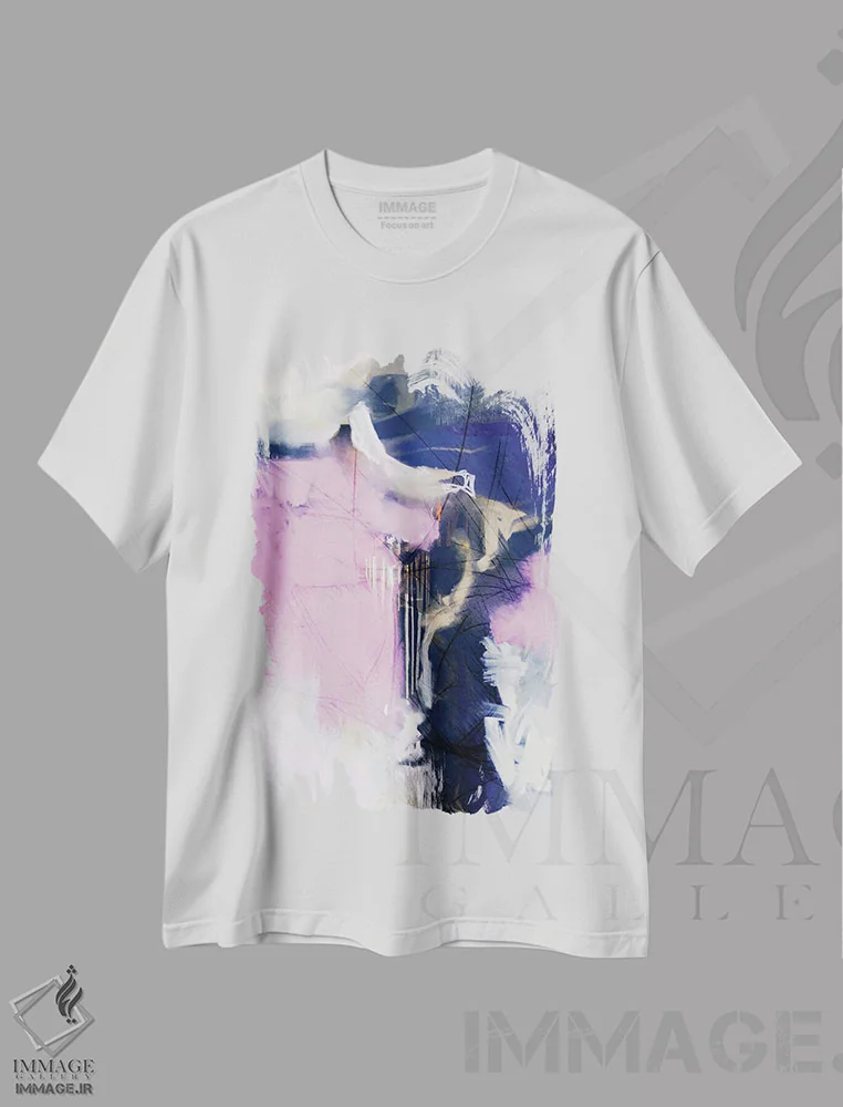 تیشرت سفید طرح دار صورتی را دوست دارم اثر روبرتو مورو | immage.ir