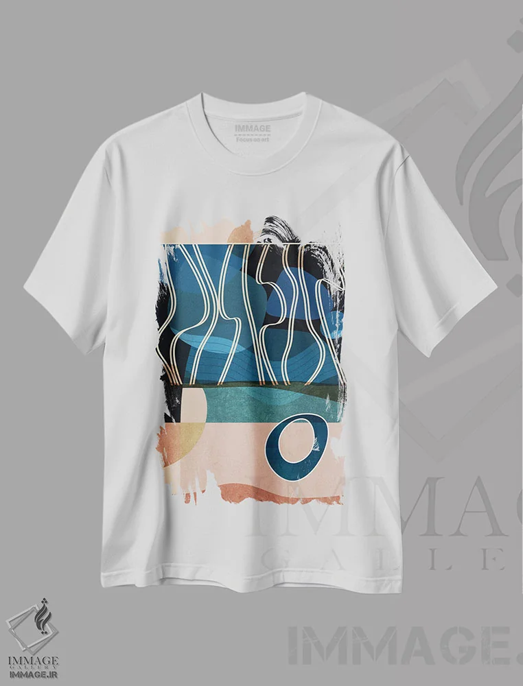 تیشرت سفید طرح دار تاب II اثر روبرتو مورو | فروشگاه ایماژ